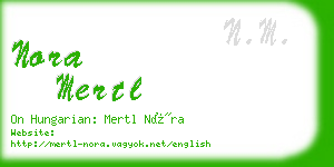 nora mertl business card